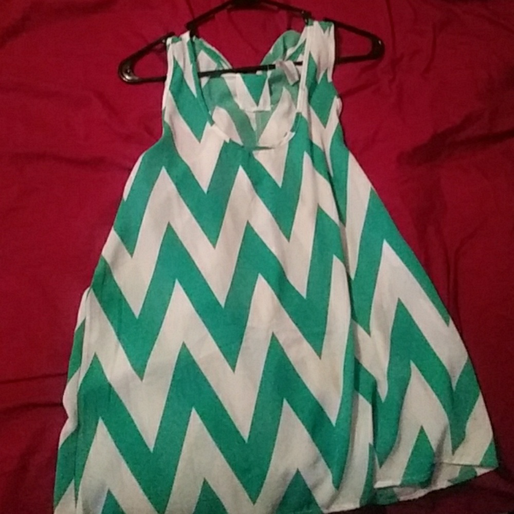 Cute teal and white flowy shirt